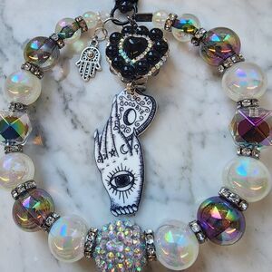 Keychain, Phone Charm, Bag Charm, Purse Charm, Bag Clip - Spooky Luminous Quija